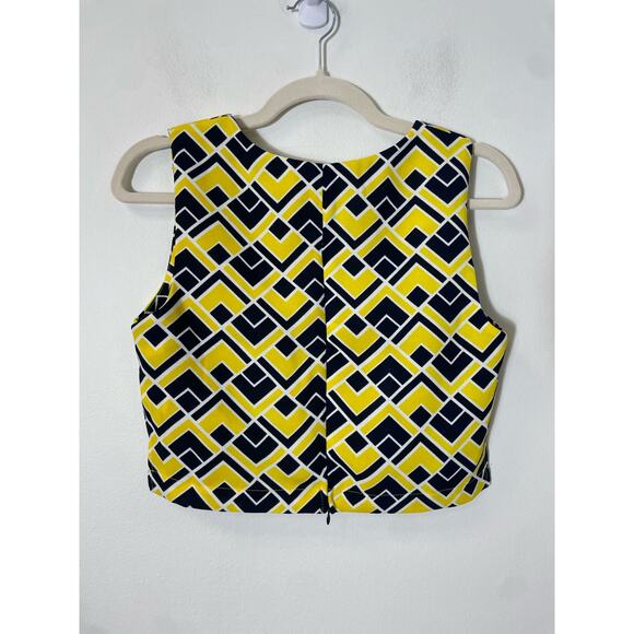 JOA Los Angeles Yellow and Navy Sleveless Top Sz S - Picture 3 of 3